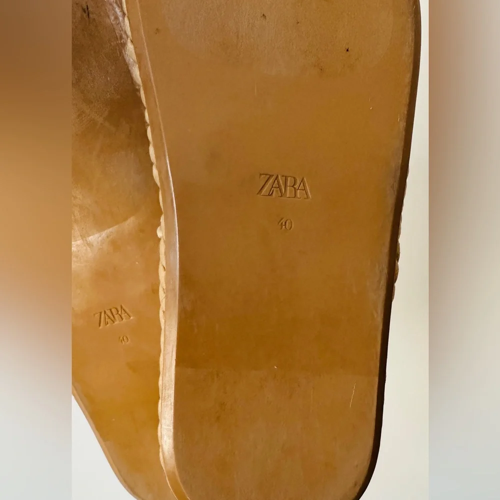 Zara Women's Tan Rope Sandals Size 40 - Picture 9 of 12